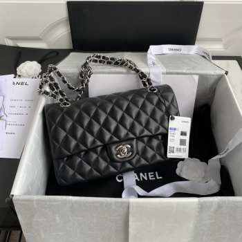 CHANEL Classic Flap Bag Lambskin Silver A01112 Medium 25.5cm (12 colors)