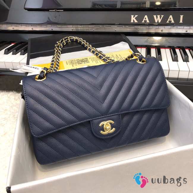 Chanel Classic Chervon Flap Bag Cavier 25.5cm (8 colors) - 1