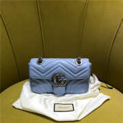 Gucci marmont matelasse bag 446744 in blue - 1