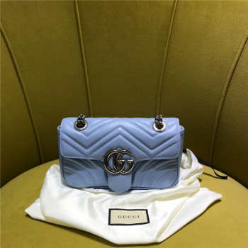 Gucci marmont matelasse bag 446744 in blue