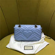 Gucci marmont matelasse bag 446744 in blue - 3