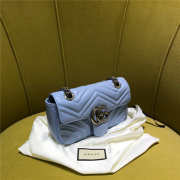 Gucci marmont matelasse bag 446744 in blue - 2