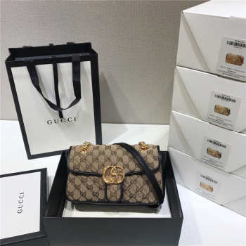 Gucci marmont mini bag 446744 in black 26x15x7cm