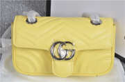 Gucci marmont matelasse mini bag 446744 in yellow 16.5cm  - 1