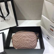 Gucci marmont matelasse mini bag in nude pink 448065 - 5