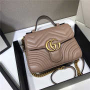 Gucci marmont mini top handle bag in nude pink 547260 - 1