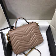 Gucci marmont mini top handle bag in nude pink 547260 - 2