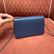 Gucci dionysus super mini leather bag 476432 16.5cm dark blue - 3