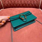 gucci dionysus super mini leather bag 476432 16.5cm green - 2