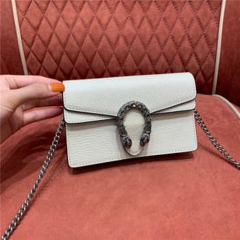 Gucci dionysus super mini leather bag 476432 16.5cm white