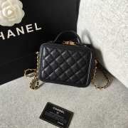 Chanel Vanity Case cowhide leather black 20x21x9cm - 2