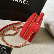 Chanel Vanity Case cowhide leather red 20x21x9cm,16x17x8cm - 2