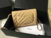 Chanel woc mini bag brown silver chain 33814 19×12.5×4 cm - 5