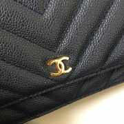 Chanel woc mini bag dark grey gold chain 33814 19×12.5×4 cm - 3