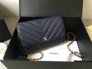 Chanel woc mini bag dark grey gold chain 33814 19×12.5×4 cm - 5