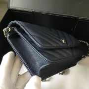 Chanel woc mini bag dark grey silver chain 33814 19×12.5×4 cm - 3