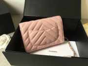 Chanel woc mini bag pink silver chain 33814 19×12.5×4 cm - 3