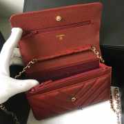 Chanel woc mini bag red gold chain 33814 19×12.5×4 cm - 2