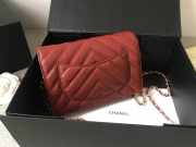 Chanel woc mini bag red gold chain 33814 19×12.5×4 cm - 4