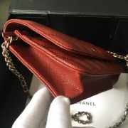 Chanel woc mini bag red silver chain 33814 19×12.5×4 cm - 3