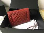 Chanel woc mini bag red silver chain 33814 19×12.5×4 cm - 4