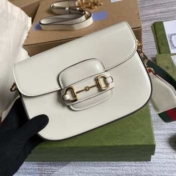 GUCCI HORSEBIT 1955 MINI BAG white 658574 20.5cm