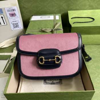 Gucci Horsebit 1955 small bag pink 602204 25cm