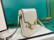 Gucci Horsebit 1955 mini bag white  625615 11cm - 1