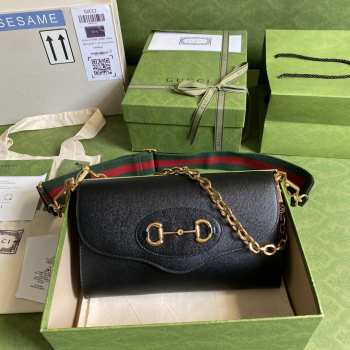 Gucci Horsebit 1955 small bag black 677286 26cm