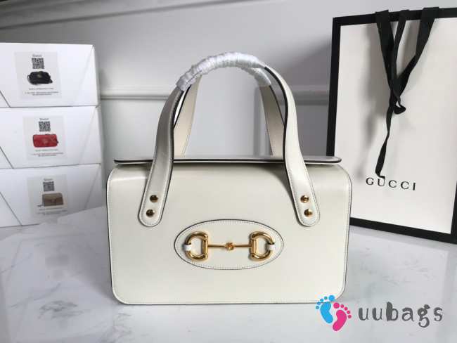 Gucci Horsebit 1955 small top handle bag white 627323 27.5cm - 1