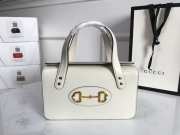 Gucci Horsebit 1955 small top handle bag white 627323 27.5cm - 1