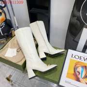 Gucci high boots sheepskin white and black high heels 5.5-7.5cm - 3