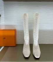 Hermes  high boots white - 4