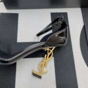 YSL Slip-on patent leather high-heeled sandals gold - 3