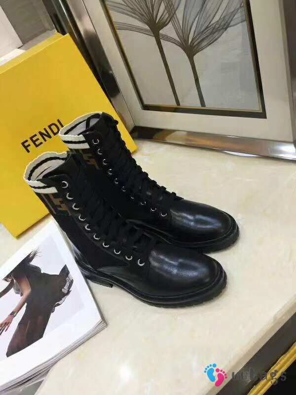 Fendi flat boots black - 1