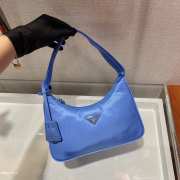 Prada re-edition 2000 nylon mini bag 1NE515 dark blue 23x13x5cm - 3