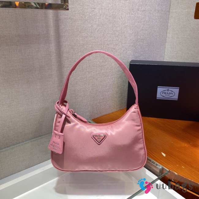 Prada re-edition 2000 nylon mini bag 1NE515 pink 23x13x5cm - 1