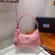 Prada re-edition 2000 nylon mini bag 1NE515 pink 23x13x5cm - 1