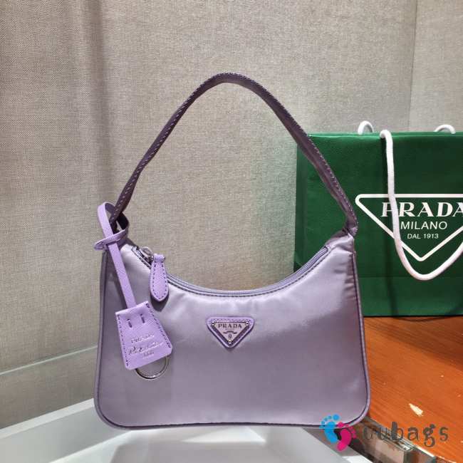 Prada re-edition 2000 nylon mini bag 1NE515 purple 23x13x5cm - 1