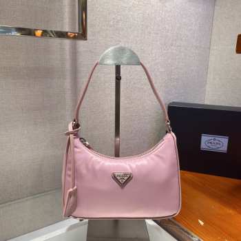 prada re-edition 2005 nylon mini bag 1NE204 pink 22x12x6cm