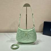 Prada Cleo Axillary bag green crystal 22x18.5x4.5cm - 1