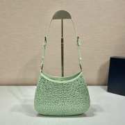 Prada Cleo Axillary bag green crystal 22x18.5x4.5cm - 3