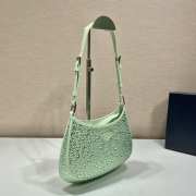 Prada Cleo Axillary bag green crystal 22x18.5x4.5cm - 2