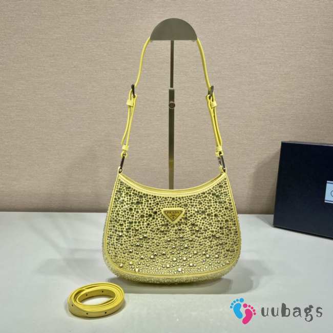 Prada Cleo Axillary bag yellow crystal 22x18.5x4.5cm - 1