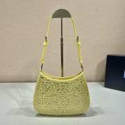 Prada Cleo Axillary bag yellow crystal 22x18.5x4.5cm - 3