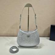 Prada Cleo Axillary bag silver crystal 22x18.5x4.5cm - 1