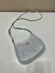 Prada Cleo Axillary bag silver crystal 22x18.5x4.5cm - 2