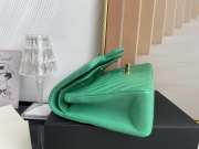 Chanel flap bag lambskin apple green gold chain 25.5cm - 4