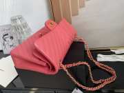 Chanel flap bag lambskin pink gold chain 25.5cm - 3