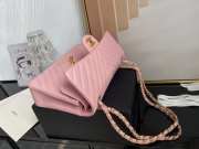 Chanel flap bag lambskin water pink gold chain 25.5cm - 5